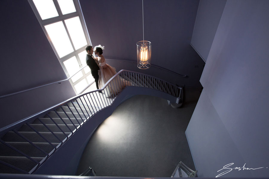 clift hotel wedding couple