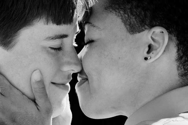 lesbian-wedding-kiss lesbian wedding