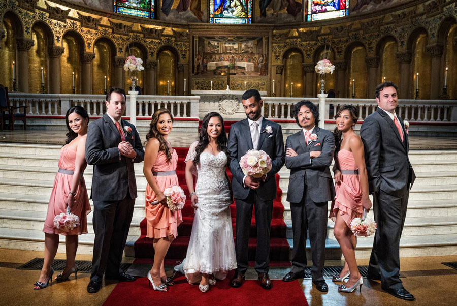 bridal party stanford memorial church