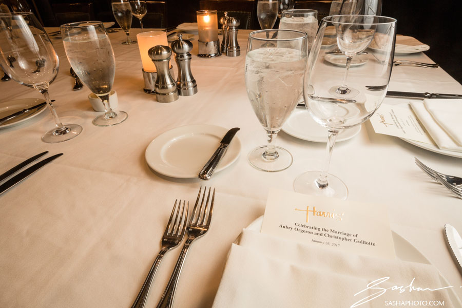 hariss' steakhouse reception