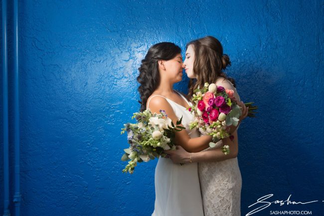 wedding-portrait-blue-wall-002 blue wall wedding portrait